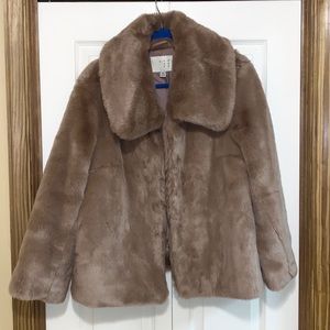 Mauve Faux Fur Coat